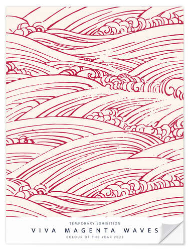 Wall sticker Viva Magenta Waves II