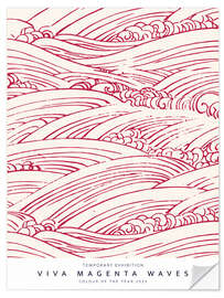 Wall sticker Viva Magenta Waves II