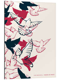 Magnettafel Viva Magenta Doves of Peace