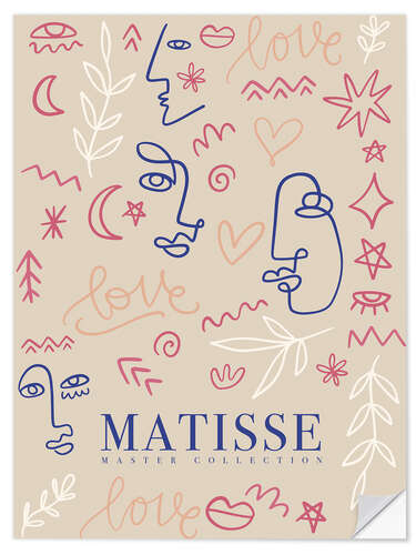 Selvklebende plakat Love Matisse I