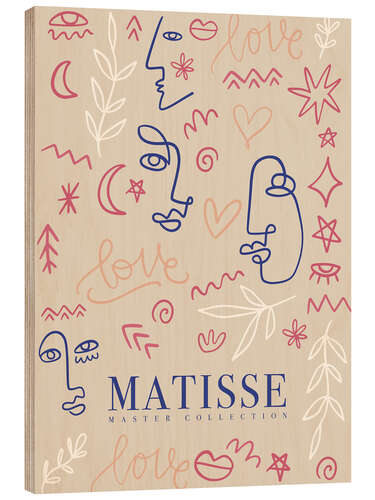 Wood print Love Matisse I