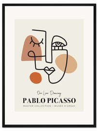 Framed art print Pablo Picasso One Line Drawing II