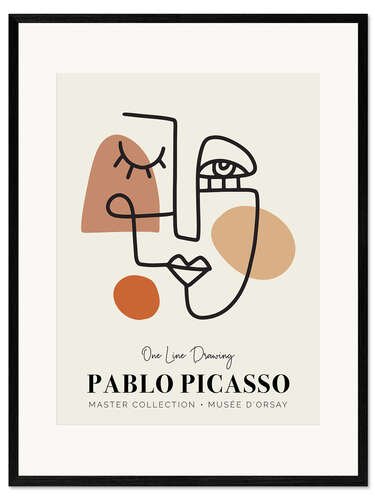 Plakat artystyczny premium w ramie Pablo Picasso One Line Drawing II