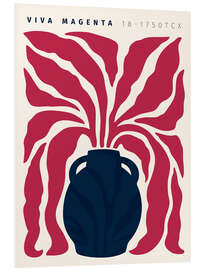 Foam board print Viva Magenta Navy Vase III