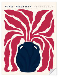 Selvklebende plakat Viva Magenta Navy Vase III