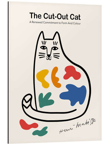 Aluminium print The Cut-Out Cat