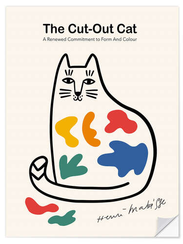 Vinilo para la pared The Cut-Out Cat