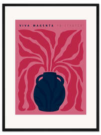 Gerahmter Kunstdruck Viva Magenta Navy Vase II