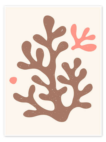 Poster Mocha Mousse Matisse Coral
