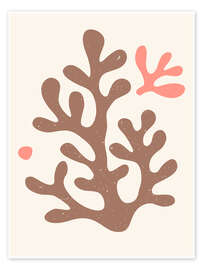 Poster Mocha Mousse Matisse Coral