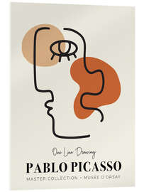 Stampa su vetro acrilico Pablo Picasso One Line Drawing I