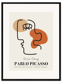 Plakat artystyczny premium w ramie Pablo Picasso One Line Drawing I
