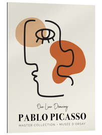 Stampa su plexi-alluminio Pablo Picasso One Line Drawing I