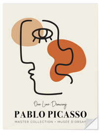 Sticker mural Pablo Picasso One Line Drawing I