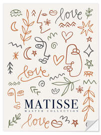 Selvklebende plakat Love Matisse II