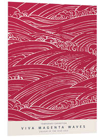 Foam board print Viva Magenta Waves I