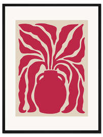 Gerahmter Kunstdruck Viva Magenta Simple Vase