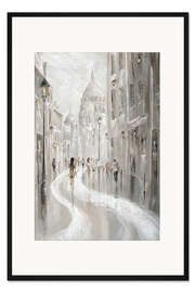 Gerahmter Kunstdruck Weg zur Sacré-Coeur