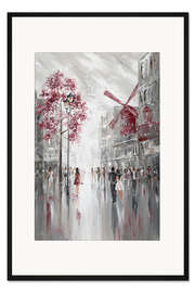 Gerahmter Kunstdruck Pariser Straßenbild