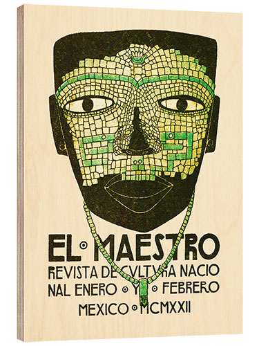 Quadro de madeira El Maestro Magazine Cover IV