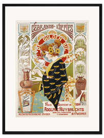 Gerahmter Kunstdruck Coffee Shop Advert - Art Nouveau Café