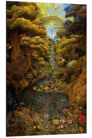 Magnettafel Fluss durch den Herbstwald