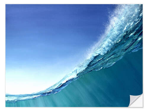 Selvklebende plakat Surf wave