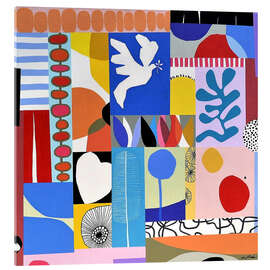 Akrylglastavla Le Portfolio - Mosaic of coloured shapes - Sophie Duplain