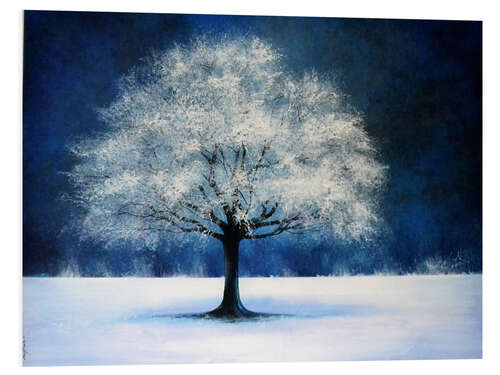 Quadro em PVC Tree covered in snow