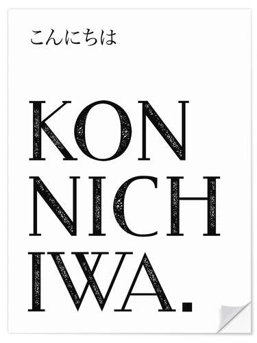 Naklejka na ścianę Konnichiwa II