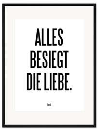 Gerahmter Kunstdruck Vergil - Alles besiegt die Liebe