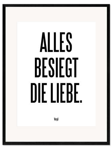 Inramat konsttryck Vergil - Alles besiegt die Liebe