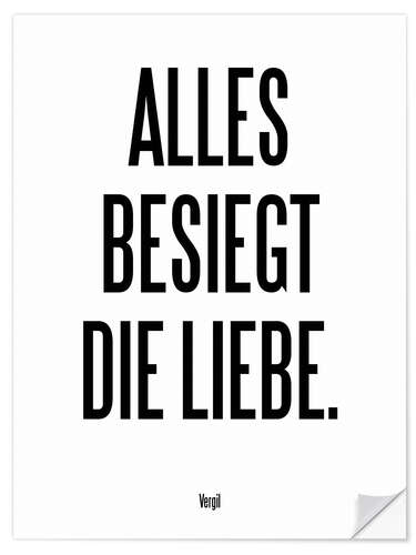 Självhäftande poster Vergil - Alles besiegt die Liebe