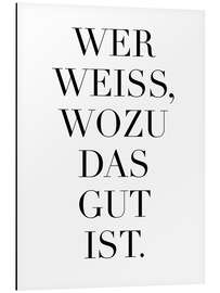 Magnettafel Wer weiss, wozu das gut ist - Typobox