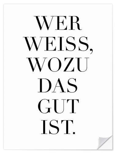 Sisustustarra Wer weiss, wozu das gut ist