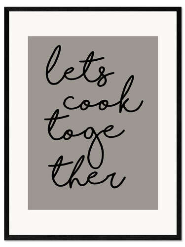 Stampa artistica con cornice Let's Cook Together II