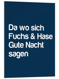 Gallery print Wo sich Fuchs &amp; Hase Gute Nacht sagen