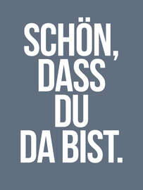 Magnettafel Schön, dass du da bist