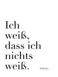 Magnettafel Sokrates - Ich weiß, dass ich nichts weiß - Typobox