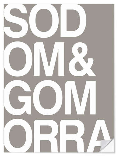 Selvklebende plakat Sodom und Gomorra II