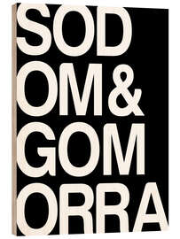 Tableau en bois Sodom und Gomorra I