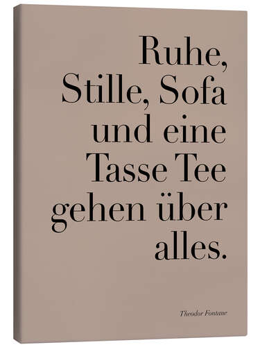 Lerretsbilde Fontane - Ruhe, Sofa & Tee