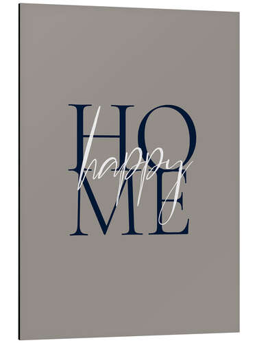 Aluminium print Happy Home