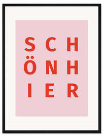 Gerahmter Kunstdruck Schön Hier II