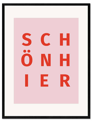 Innrammet kunsttrykk Schön Hier II