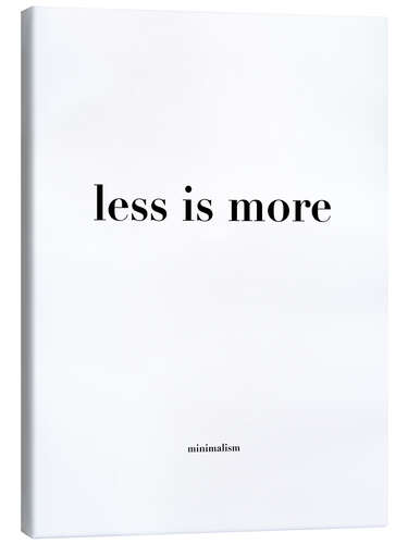 Tableau sur toile Less is more