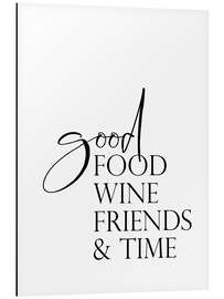 Magnettafel Food, Wine &amp; Friends