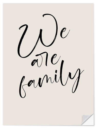 Selvklebende plakat We are family