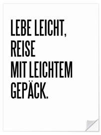 Wandsticker Lebe Leicht