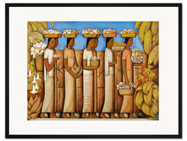 Gerahmter Kunstdruck Die Blumenverkäuferinnen